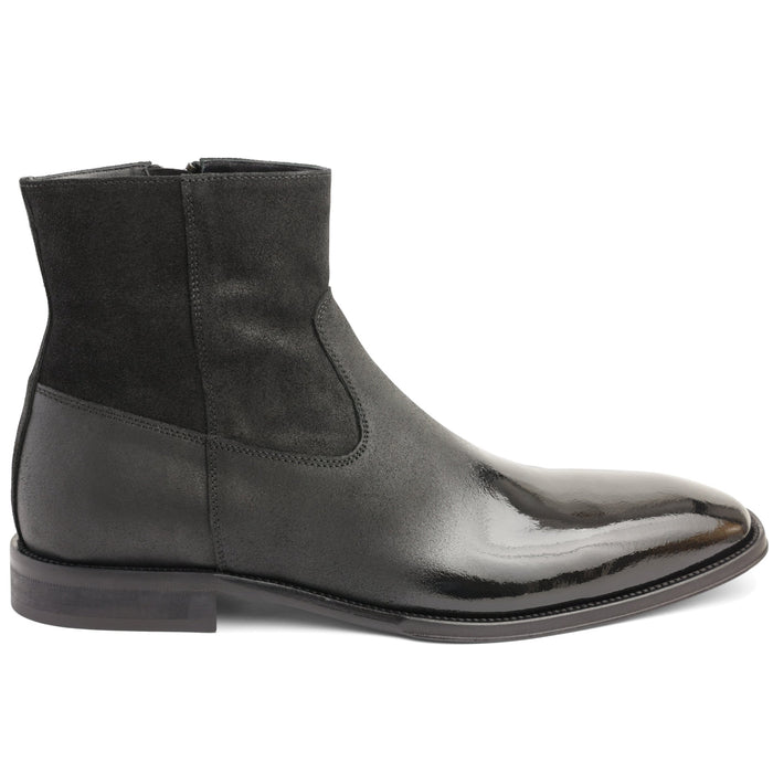 Armando Patent Ombre Suede Zip Boot